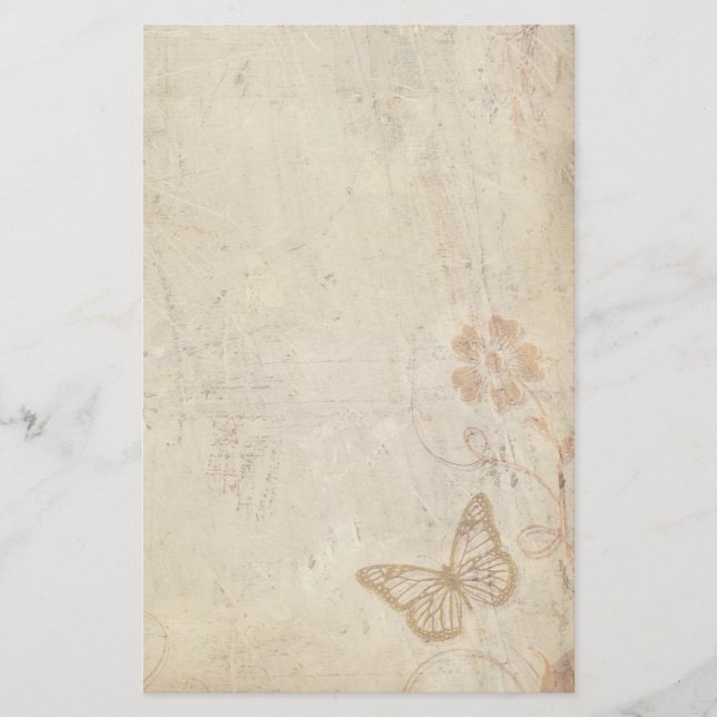 Vintage Butterflies Brevpapper (Framsida)