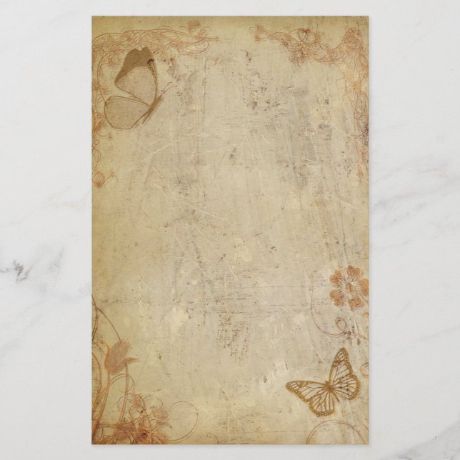 Vintage Butterflies Brevpapper (Framsida)