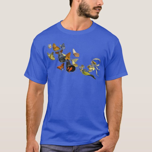 Vintage Butterflies Butterfly Collection FAIRY T Shirt (Framsida)