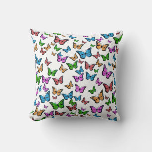 Vintage Butterflies Illustration Dekorativ kudde