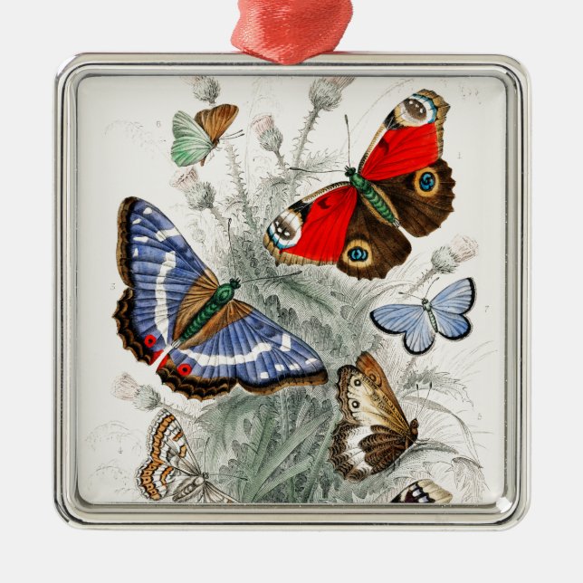 Vintage Butterflies Julgransprydnad Metall (Framsidan)