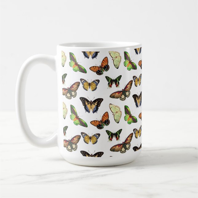 Vintage Butterflies Kaffemugg (Vänster)