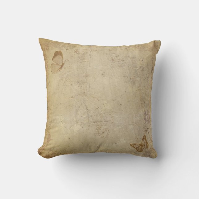 Vintage Butterflies Kudde (Framsida)