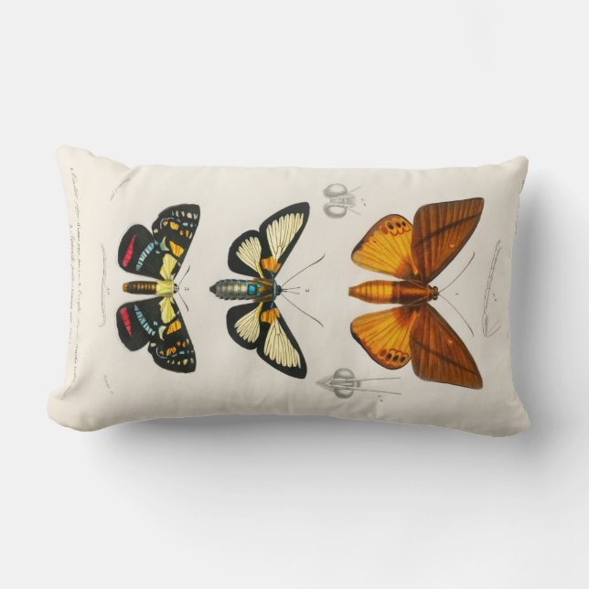 Vintage Butterflies Lumbarkudde (Framsida)