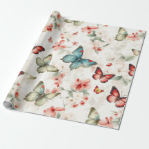 Vintage Butterflies och Blommar