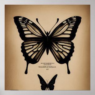 Vintage Butterflies Poster