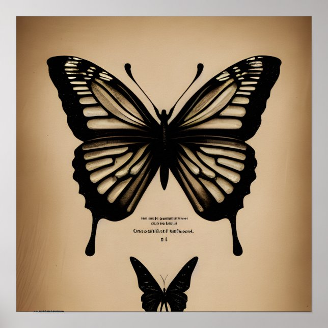 Vintage Butterflies Poster (Framsidan)