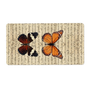 Vintage-butterflies-samling Fraktsedel