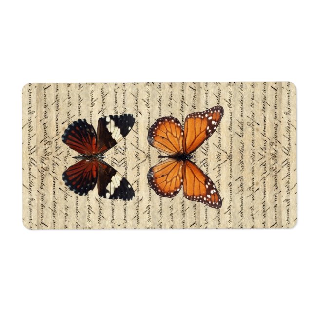 Vintage-butterflies-samling Fraktsedel (Framsidan)