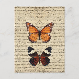 Vintage-butterflies-samling Vykort