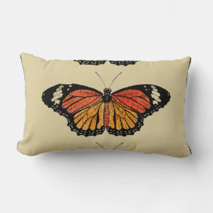 Vintage Butterflies Vår Vacker Nature Cute Lumbarkudde