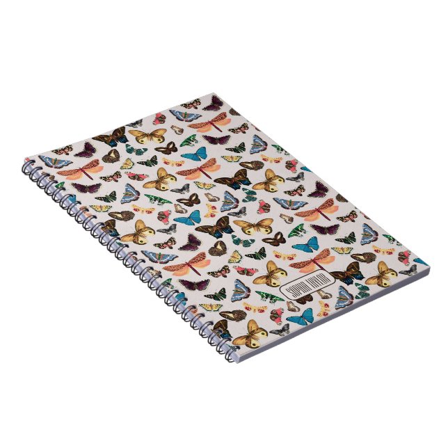 Vintage butterfly Aesthetic Anteckningsbok (Högra Sidan)