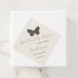 Vintage Butterfly Baby Shower Gåvor Etiketter