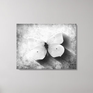 Vintage Butterfly Black and White Canvastryck