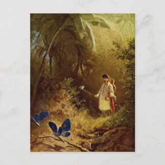 Vintage Butterfly Catcher Vykort