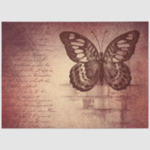 Vintage Butterfly Decoupage-utgivningspapper