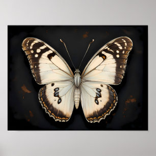 Vintage Butterfly Elegance, tidlös natur Poster
