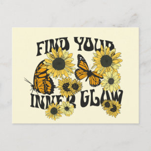 Vintage Butterfly Hitta din inre glöd Vykort