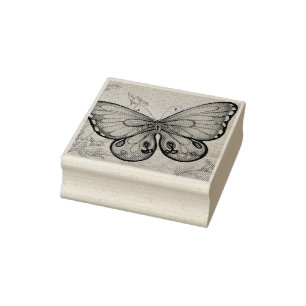 Vintage Butterfly No. 3 Vattenfärgsbild Stämpel