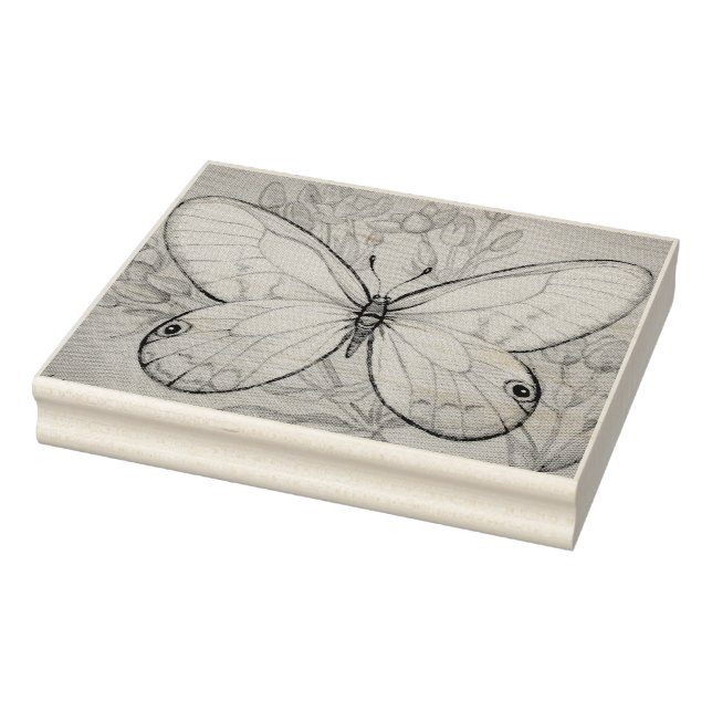 Vintage Butterfly No 6 Watercolor Art Art Stämpel (Stämpel)