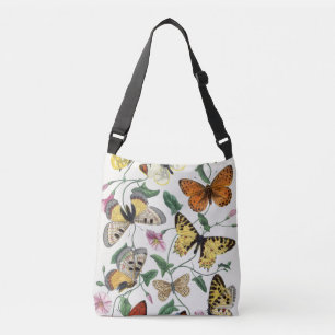 Vintage Butterfly och månmålning Axelväska
