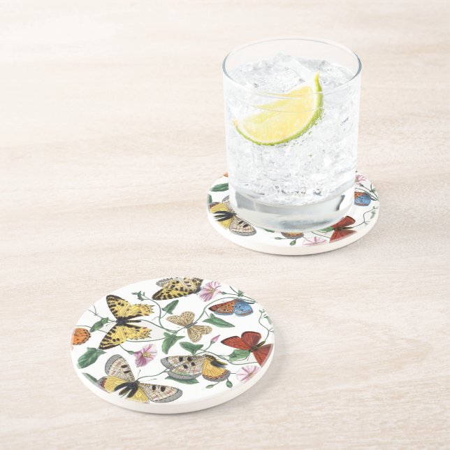 Vintage Butterfly och månmålning Underlägg (Sidan)