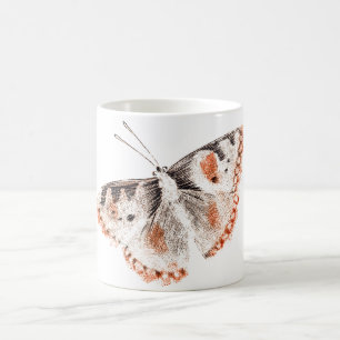 Vintage Butterfly Old Illustration Kaffemugg