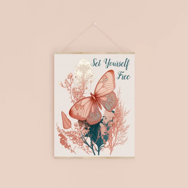 Vintage Butterfly på blomman Poster (Skapare uppladdad)