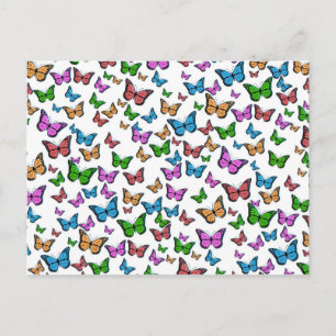 Vintage Butterfly Papillon Old Illustration Art Vykort