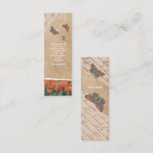 Vintage Butterfly stil mini Bookmark