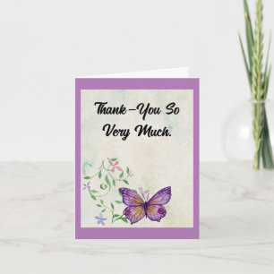 Vintage Butterfly-tackkort Kort