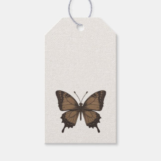 Vintage Butterfly Tag Presentetikett