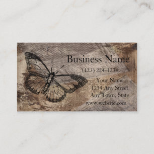 Vintage Butterfly Visitkort