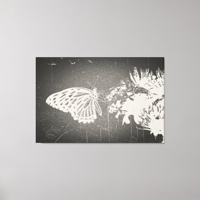 Vintage Butterfly - Wrapped Canvas (Framsida)