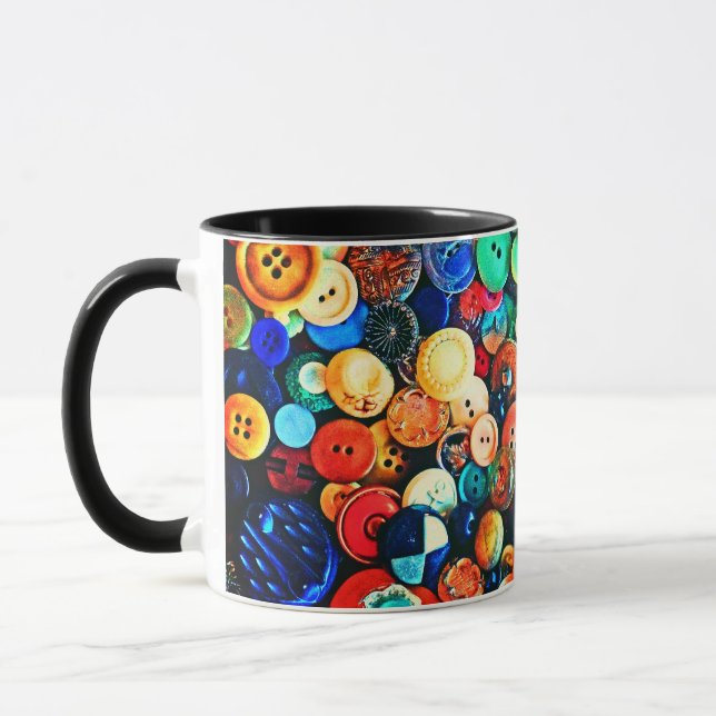 Vintage Buttons Mugg (Vänster)