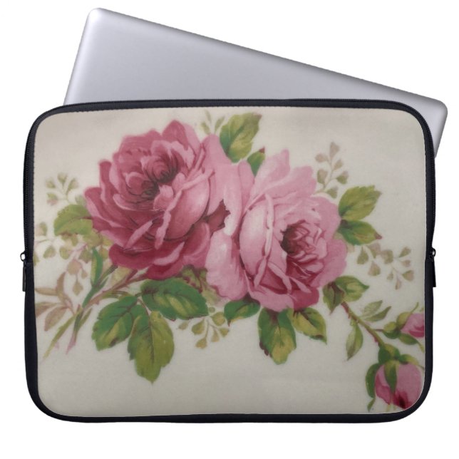 Vintage Cabbage Ro Elegance Electronics Bag Laptop Fodral (Framsidan)