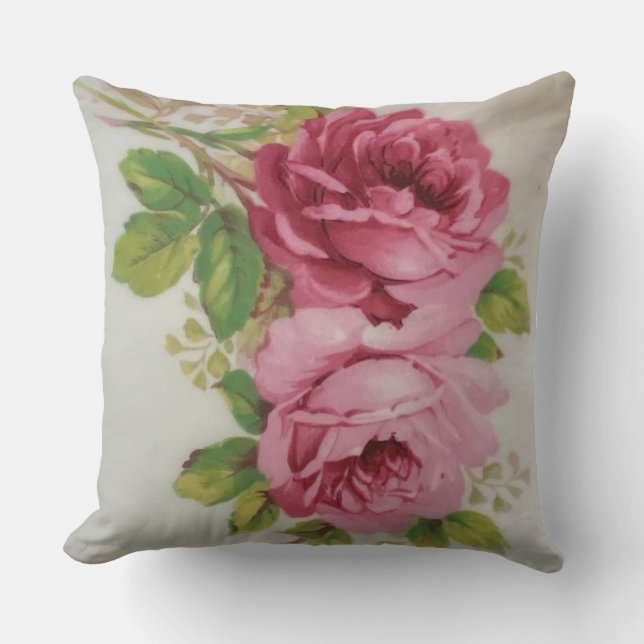Vintage Cabbage Ro Elegance Kudde (Framsida)