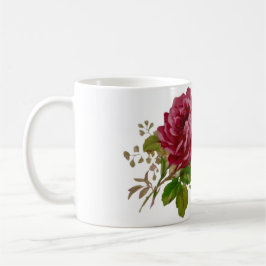 Vintage Cabbage Rose Elegance  Kaffemugg