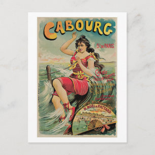 vintage Cabourg (Calvados, Normandie) Träning Ad Vykort