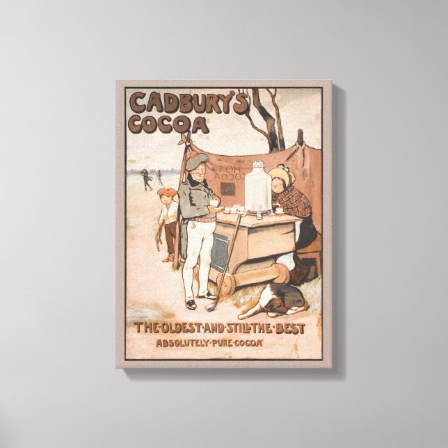 Vintage Cadbury's Cocoa Advertisement Canvastryck (Framsida)