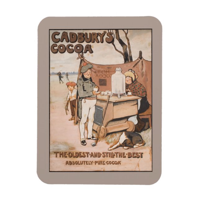 Vintage Cadbury's Cocoa Advertisement Magnet (Vertikal)