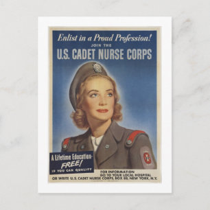 Vintage Cadet Nurses Vykort