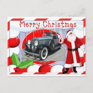 VINTAGE CADILLAC CHRISTMAS-KORT HELG VYKORT