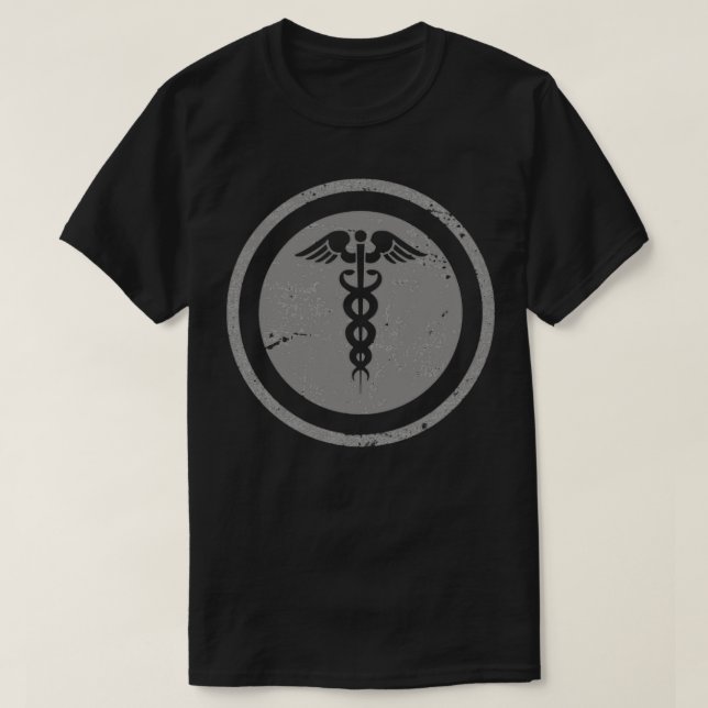 Vintage Caduceus Artwork T Shirt (Design framsida)