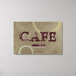 Vintage Cafe Kitchen-Kanvastryck - två kretsar Canvastryck