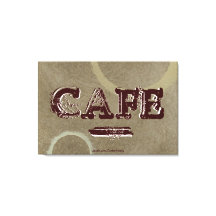 Vintage Cafe Kitchen-Kanvastryck - två kretsar