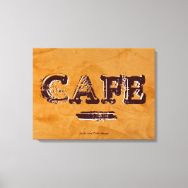 Vintage Café Kök Canvastryck - Dante Gips
