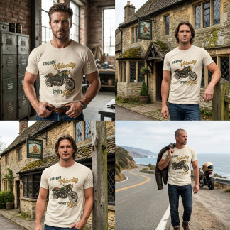 Vintage Cafe Racer Motorcykel T Shirt