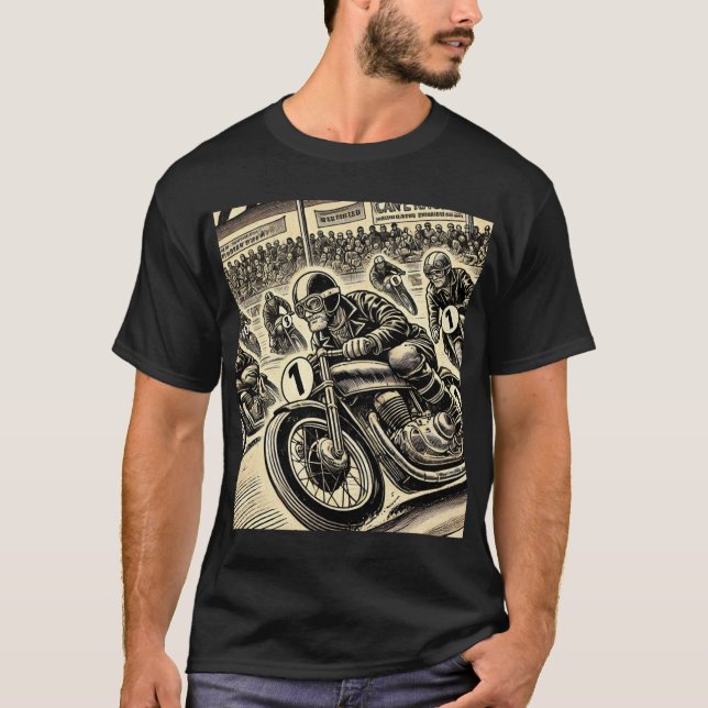 Vintage Cafe Racer T-shirt (Framsida)