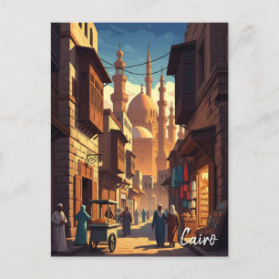 Vintage Cairo Egypten Travel Vykort